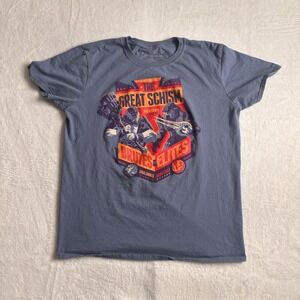 Halo The Great Schism Showdown Loot Gaming‎ Blue Short Sleeve Shirt Men's L
